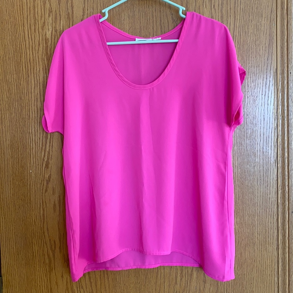 Hot pink blouse
